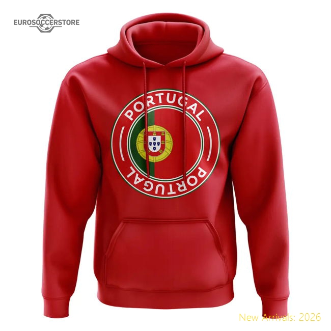 Portugal Football Badge Hoodie (Red)