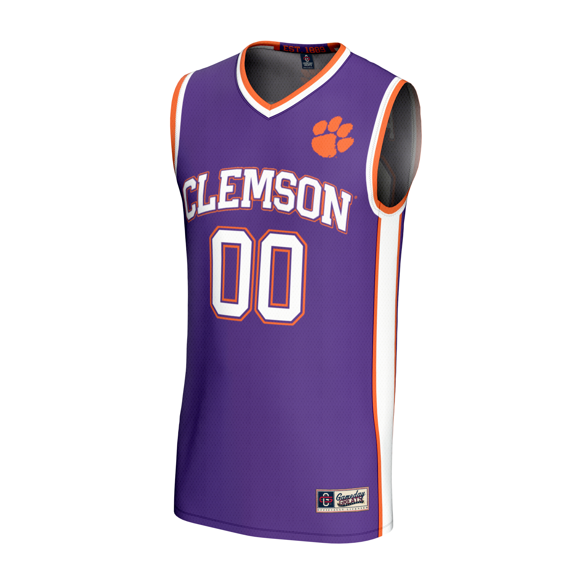 [DDG] Clemson Tigers GameDay Greats Youth Lightweight Collegiate Men's Basketball NIL Pick-A-Player Fashion Jersey - Purple