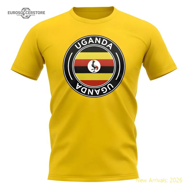 Uganda Football Badge T-shirt (yellow) - Premium Collection