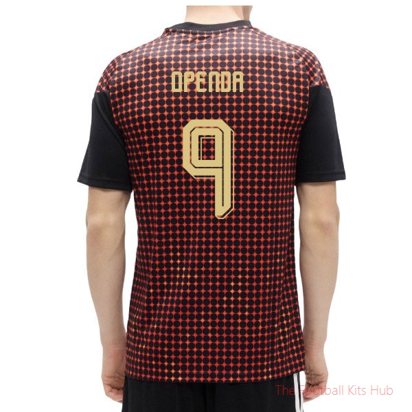 Belgium 2026-2027 Pre-Match Shirt Openda #9 Football Kit Black