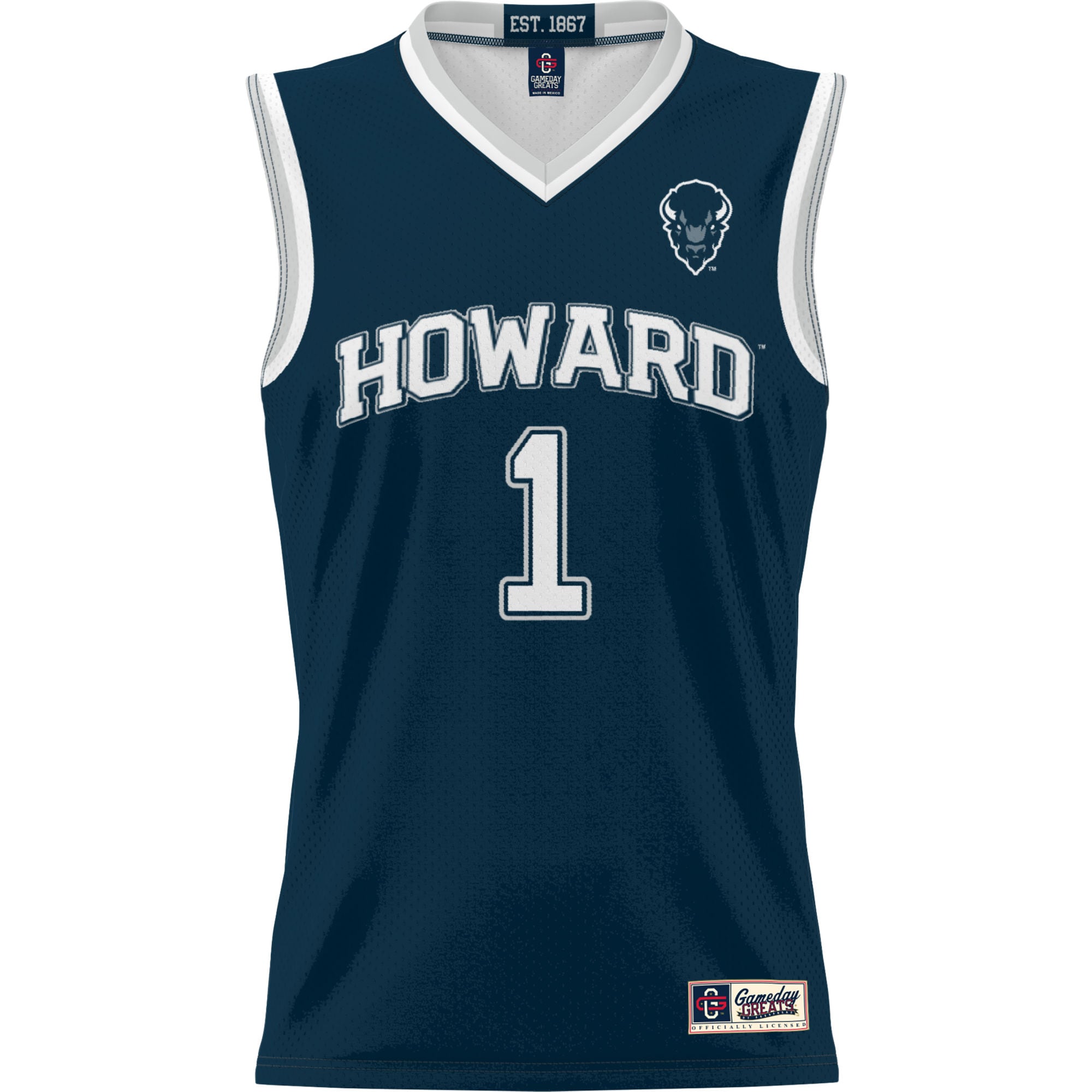 [DDG] Howard Bison GameDay Greats Youth Lightweight Basketball Jersey - Navy