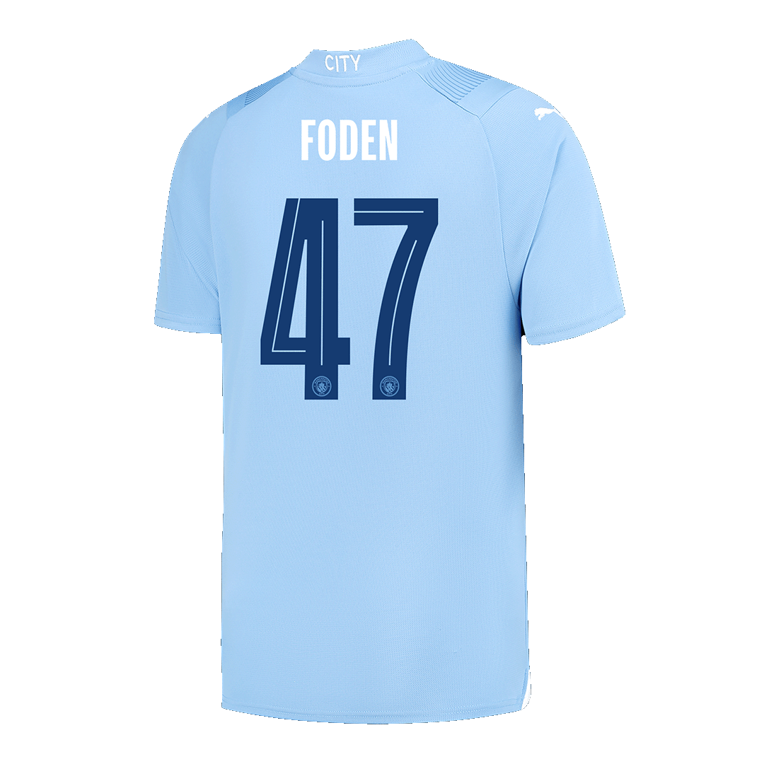 FODEN #47 Manchester City Home Soccer Jersey 2023/24 - UCLAuthentic Ki