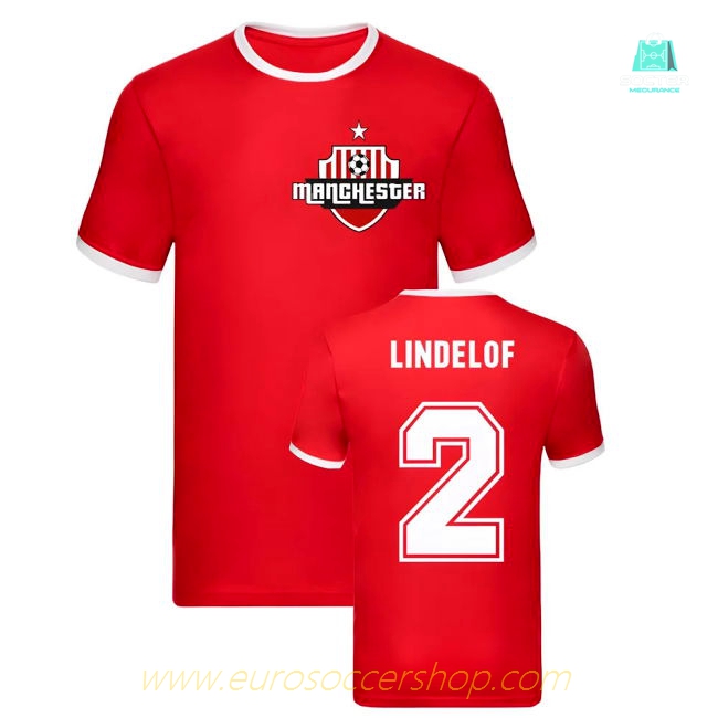 Victor Lindelof Manchester Ringer Tee (Red)