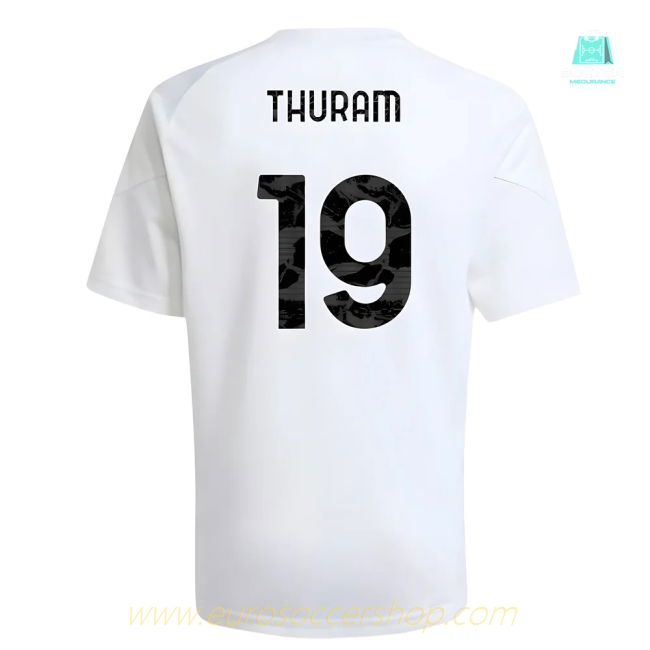 2025-2026 Juventus Training Shirt (White) - Kids (Thuram 19)