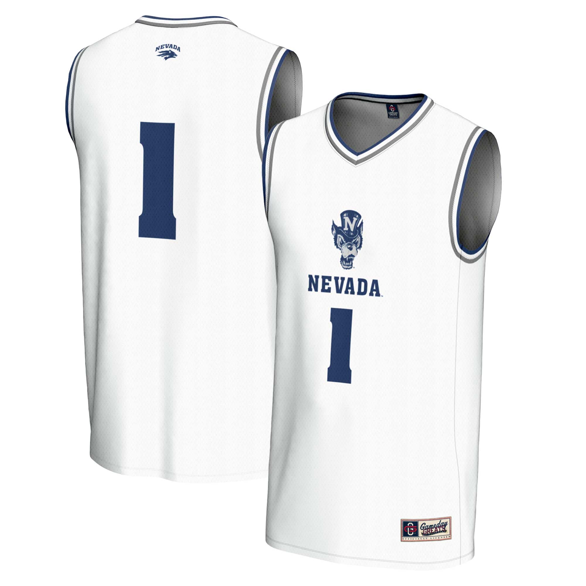 [NJP] Women's Nevada Wolf Pack GameDay Greats Lightweight Basketball Fashion Jersey - White