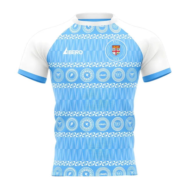 Premium 2025-2026 Fiji Concept Home Rugby Shirt Adult Short Sleeve