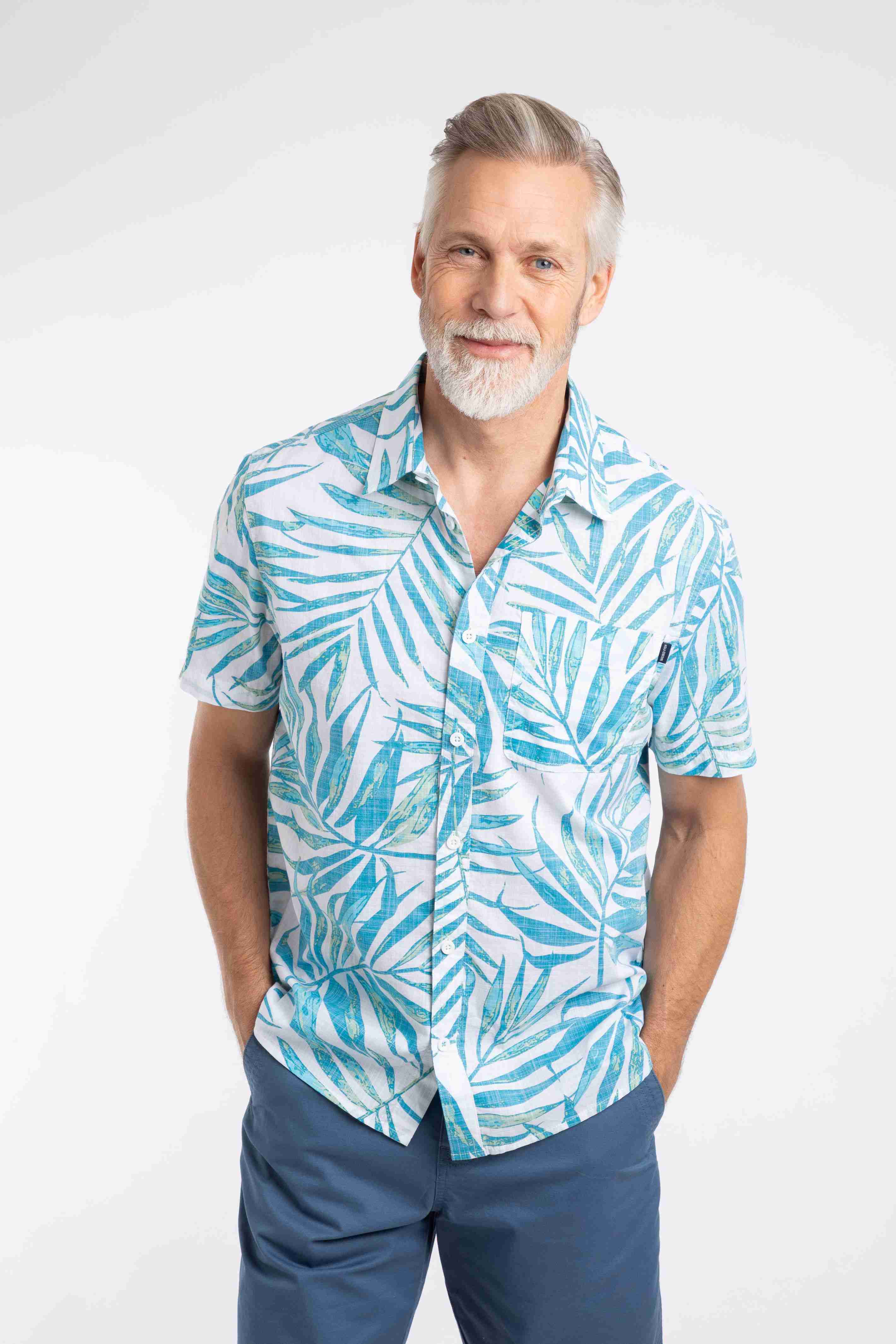 Faraway Short Sleeve Printed Shirt White
