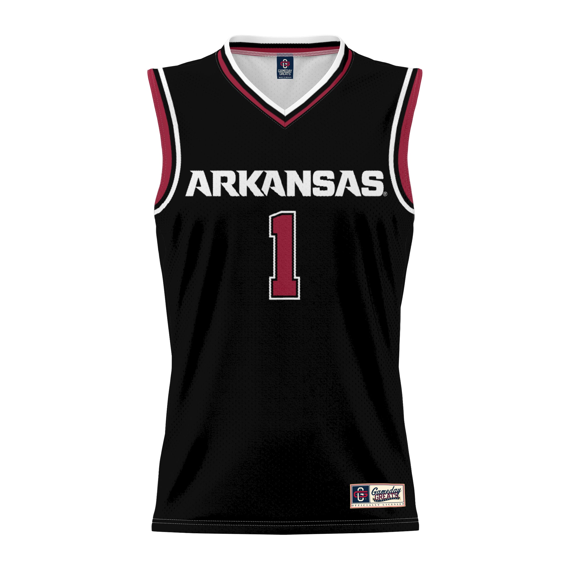 #1 Arkansas Razorbacks GameDay Greats Youth Lightweight Basketball Jersey - Black