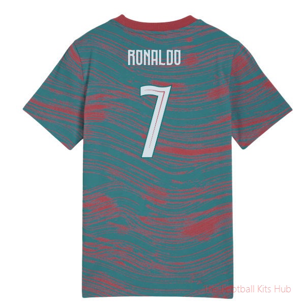 [EFS] 2026/27 Portugal FtblCulture Tee AOP (Red-Green) - Kids (Ronaldo 7)