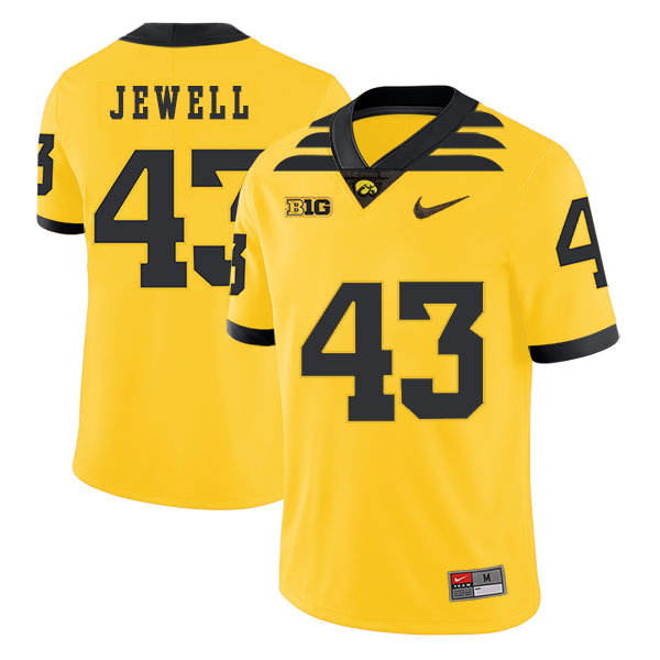 Men's None Yellow 2024 college football Josey Jewell #43 official