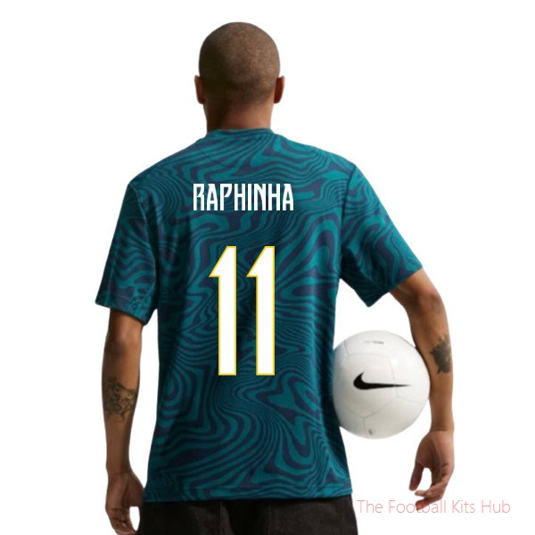 2026-2027 Brazil Primary Dri-Fit Shirt (Geode Teal) (Raphinha 11)