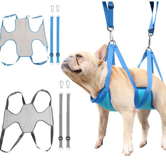 Easy Nail-Trimming Frenchie Grooming Hammock – Convenient Pet Care