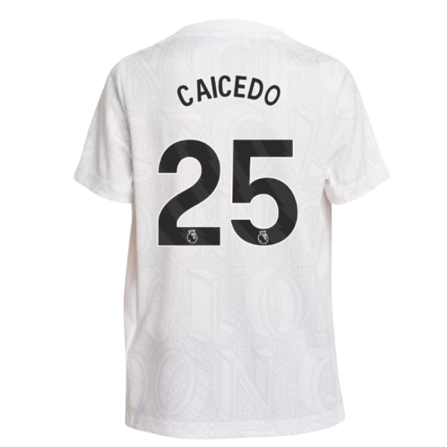 Chelsea 2025-20 Home Football Kit Caicedo 25 L M S Kids