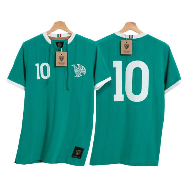 Championship Match-Ready Mexico Home Retro Shirt With Laces El Tri