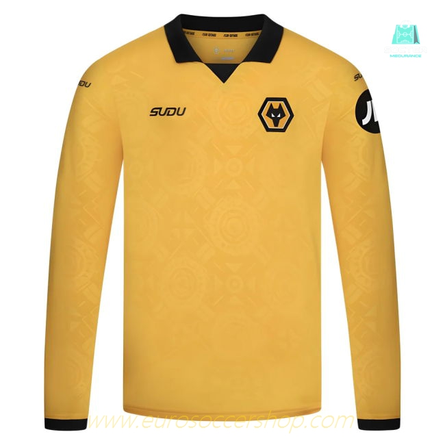 2025-2026 Wolves Long Sleeve Home Shirt - Kids