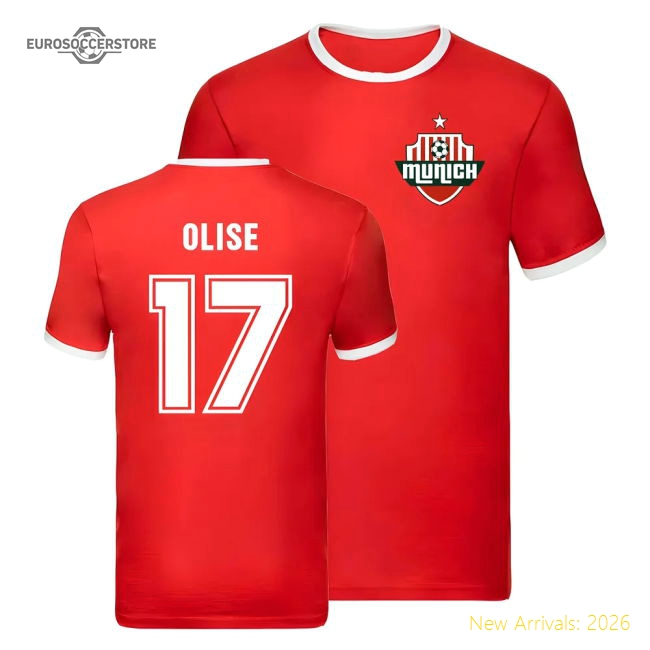 Official Bayern Munich Ringer T-Shirt (Michael Olise 17)
