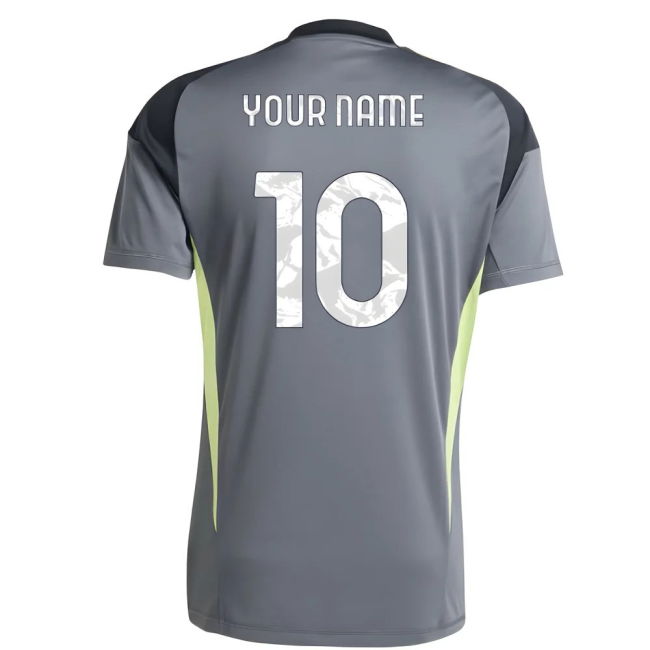 2025-2026 Juventus Home Goalkeeper Shirt (Grey) (Your Name)