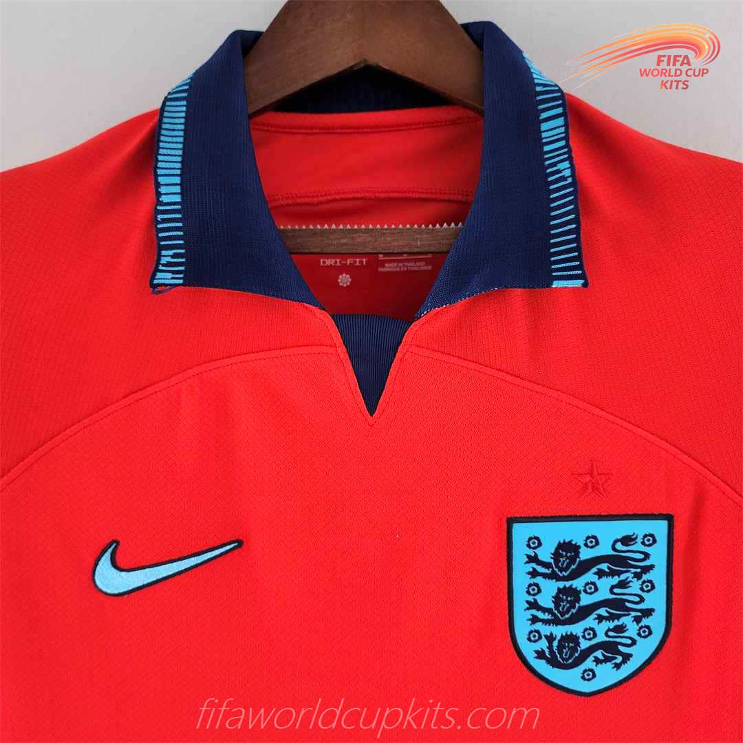 England 2022 World Cup Away Red Football Kit