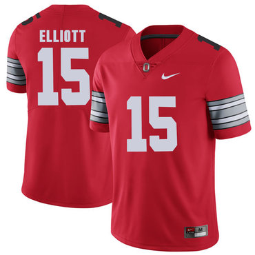 Men's OSU Ohio Red 2018 game jersey Ezekiel Elliott #15 match worn