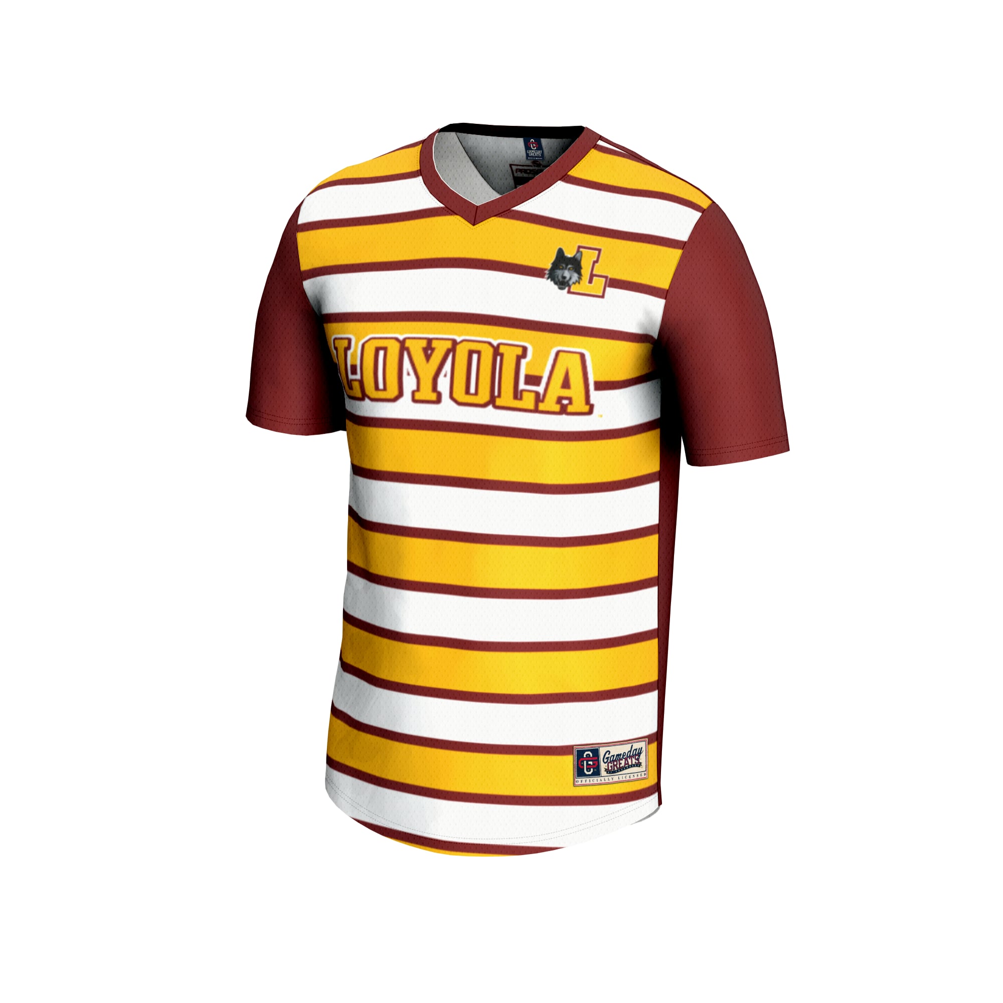 #1 Loyola Chicago Ramblers GameDay Greats Youth Lightweight Soccer Fashion Jersey - Maroon