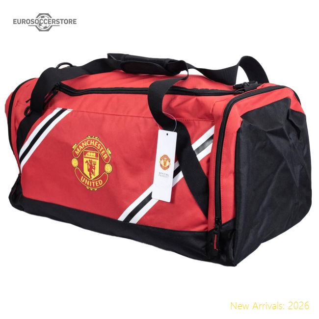 Authentic Manchester United Fc Core Stripe Holdall - Premium Quality
