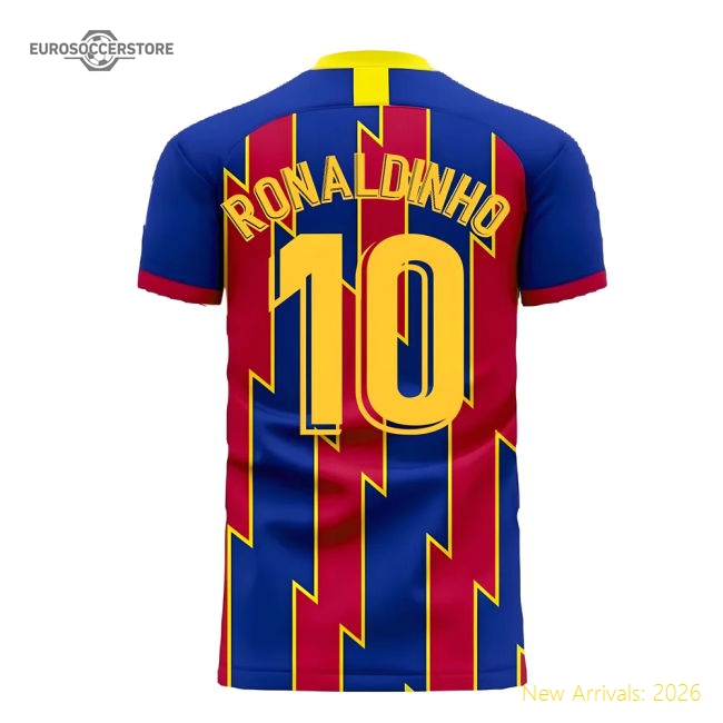Popular Catalonia 2025-2026 Home Concept Football Kit (Libero) (Ronaldinho