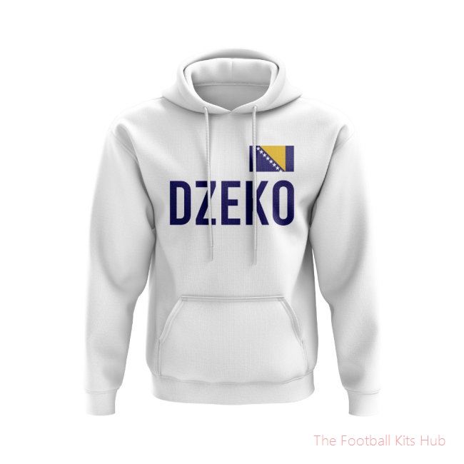 Edin Dzeko Bosnia Name Hoody (White)
