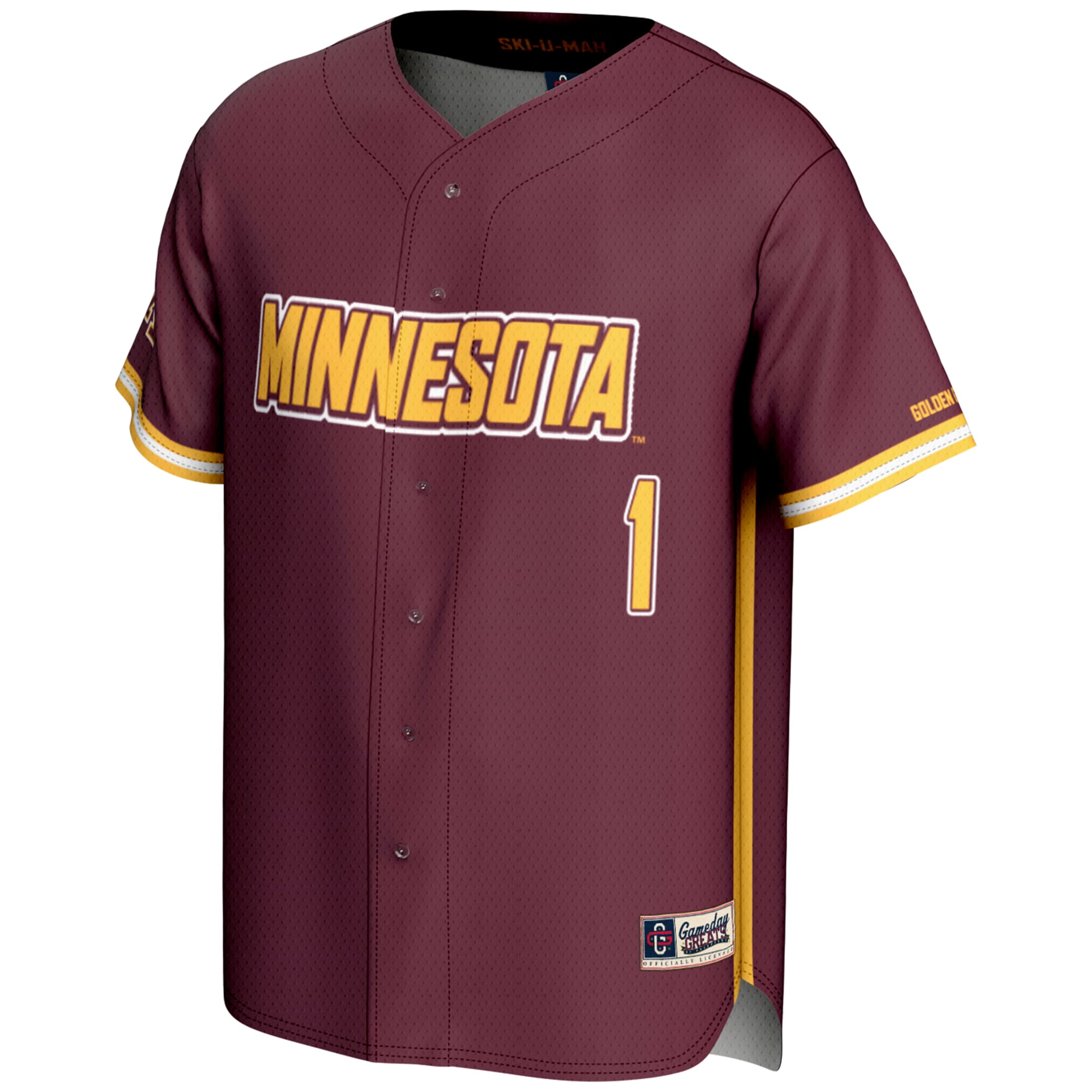 [DDG] Minnesota Golden Gophers GameDay Greats Youth Baseball Jersey Lightweight - Maroon