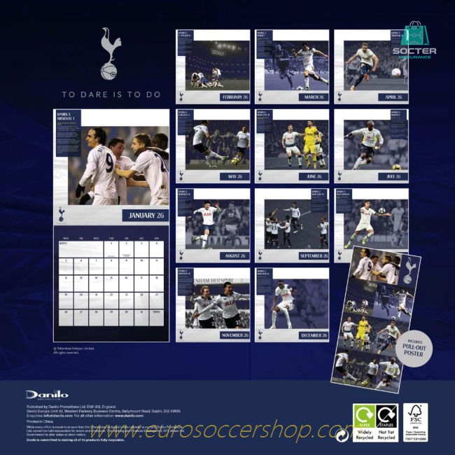 Tottenham Hotspur FC Calendar & Diary Musical Gift Box 2026