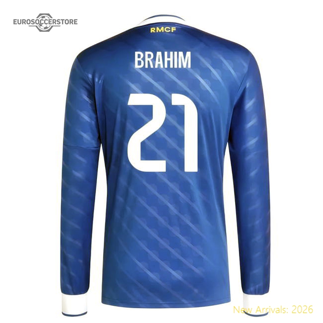 Official 2025-2026 Real Madrid Long Sleeve Third Shirt (Brahim 21)