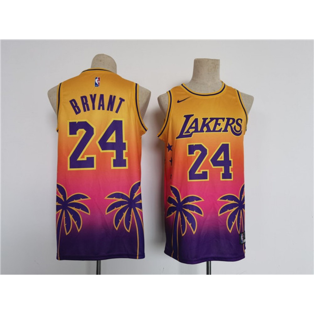 Performance Rare Men's Lakers #24 Kobe Yellow Basketball Jersey