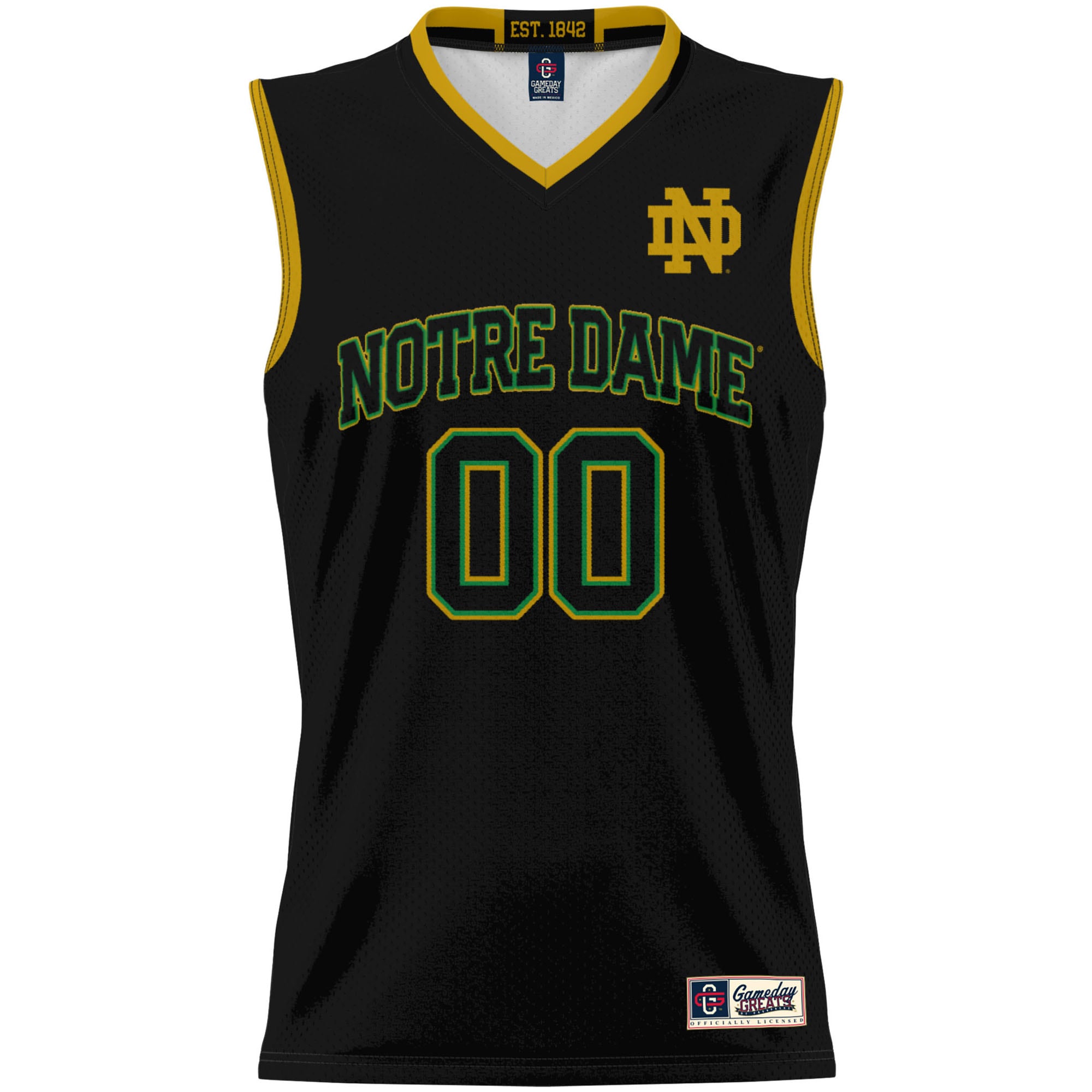 [NJP] Notre Dame Fighting Irish GameDay Greats NIL Pick-A-Player Lightweight Men's Basketball Jersey - Black