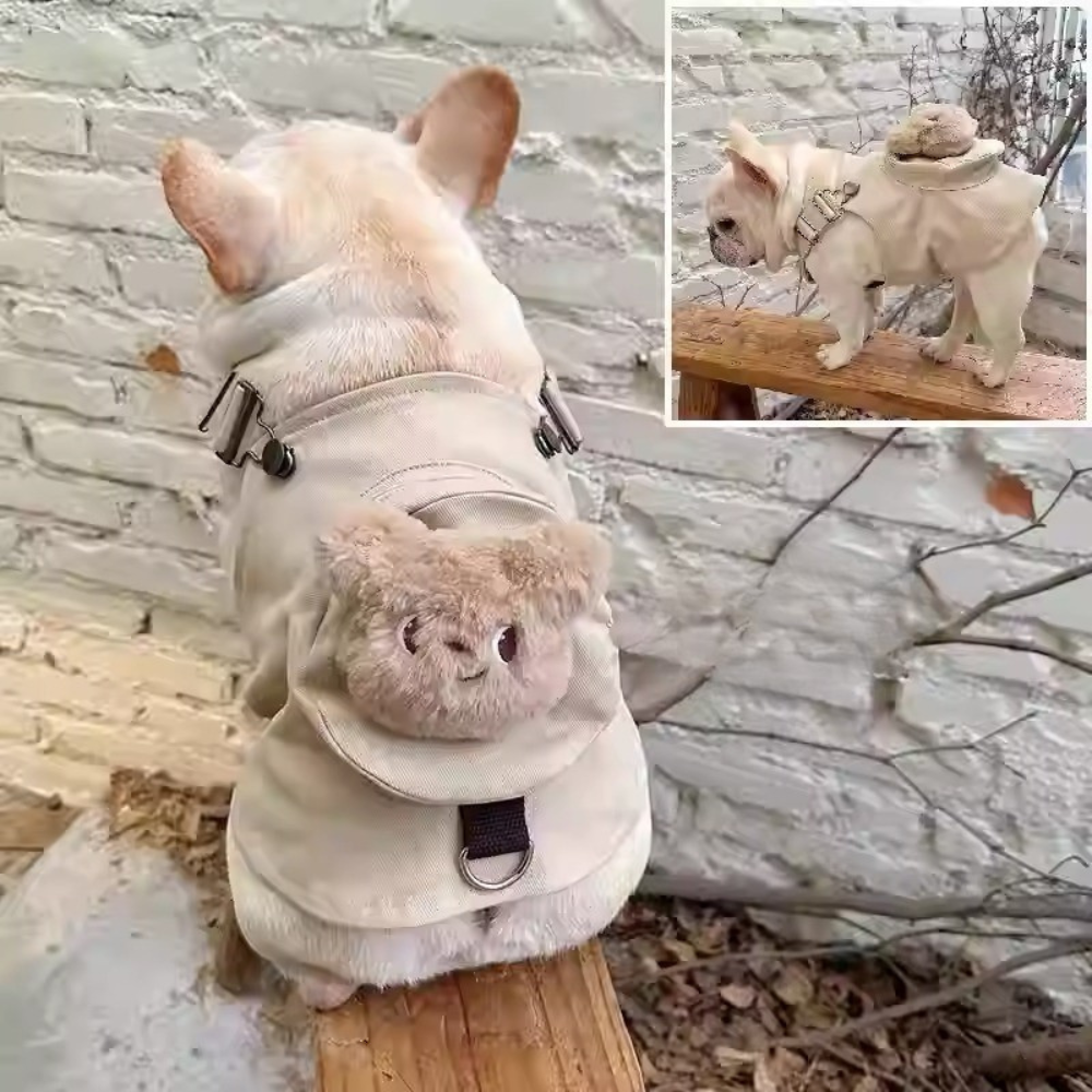 Shoulder Strap Canvas Harness Outfit For Frenchie Fans | Unique Design