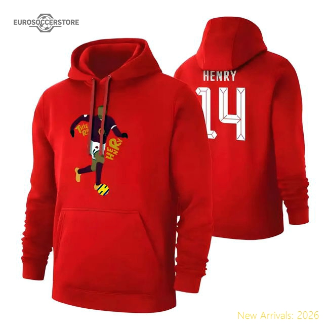 Thierry Henry TITI footer with hood, red