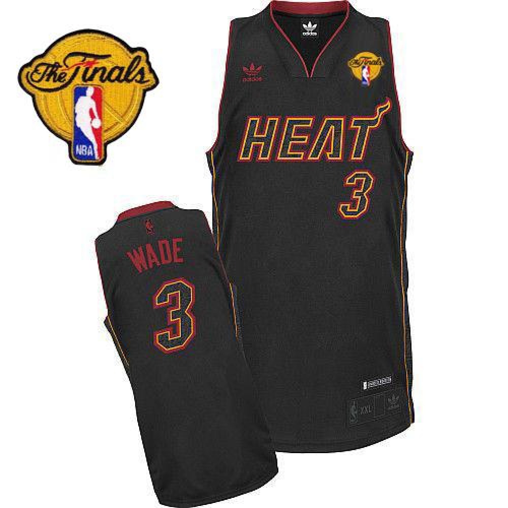 Premium Quality Men's Miami Heat #3 Dwyane Black Basketball Jersey