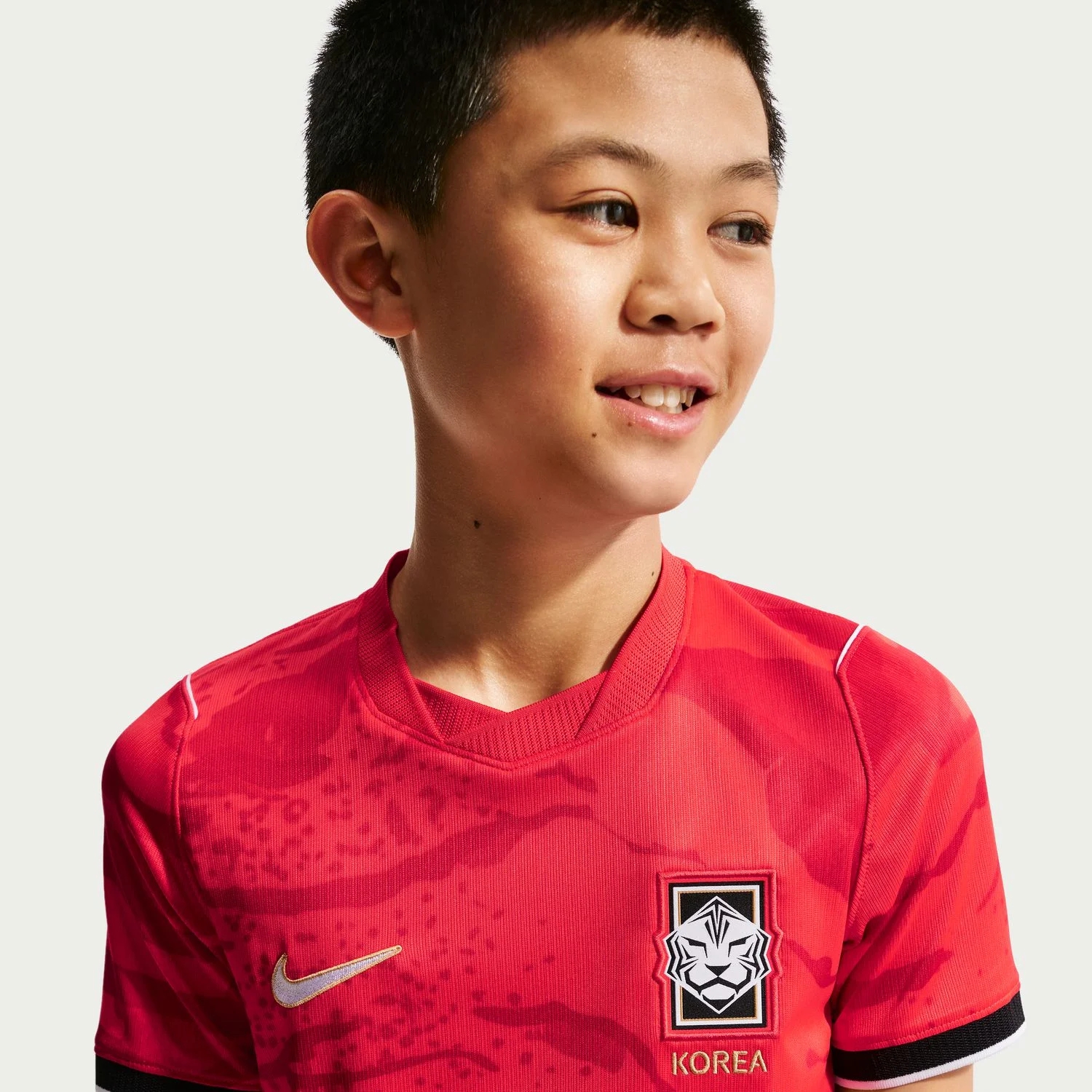 Korea Republic 2026 Home Jersey Youth - Deep Red Tiger Edition