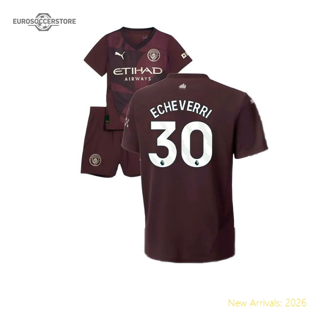 Official 2024-2025 Man City Third Mini Uniform Echeverri 30