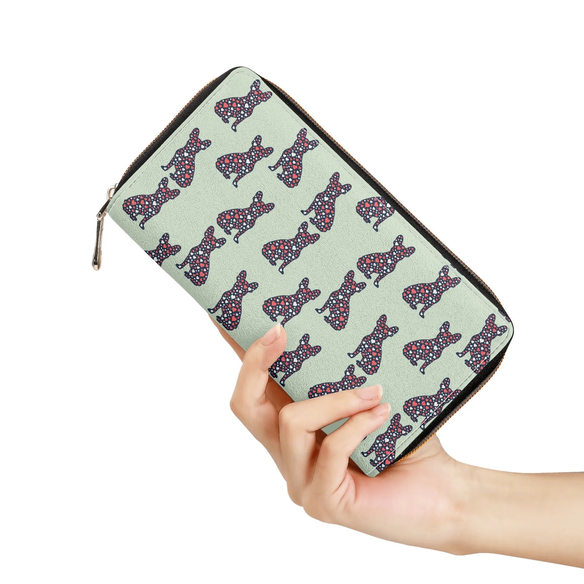 Comfortable Coco - Leather Zipper Wallet for French Bulldog Lovers