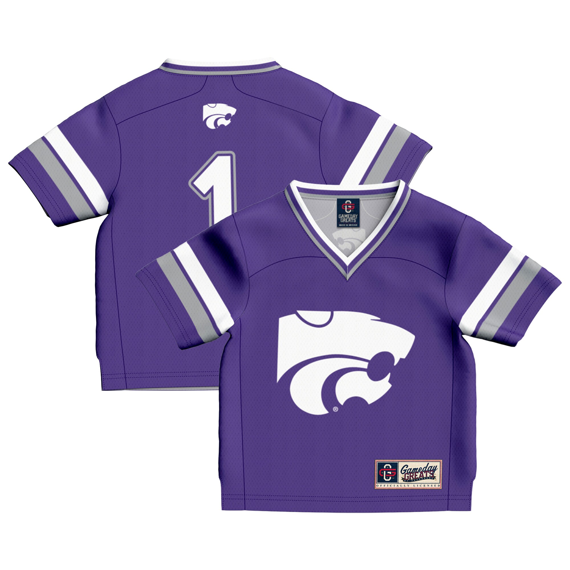 [DDG] Kansas State Wildcats GameDay Greats Toddler Collegiate Football Fashion Jersey - Purple