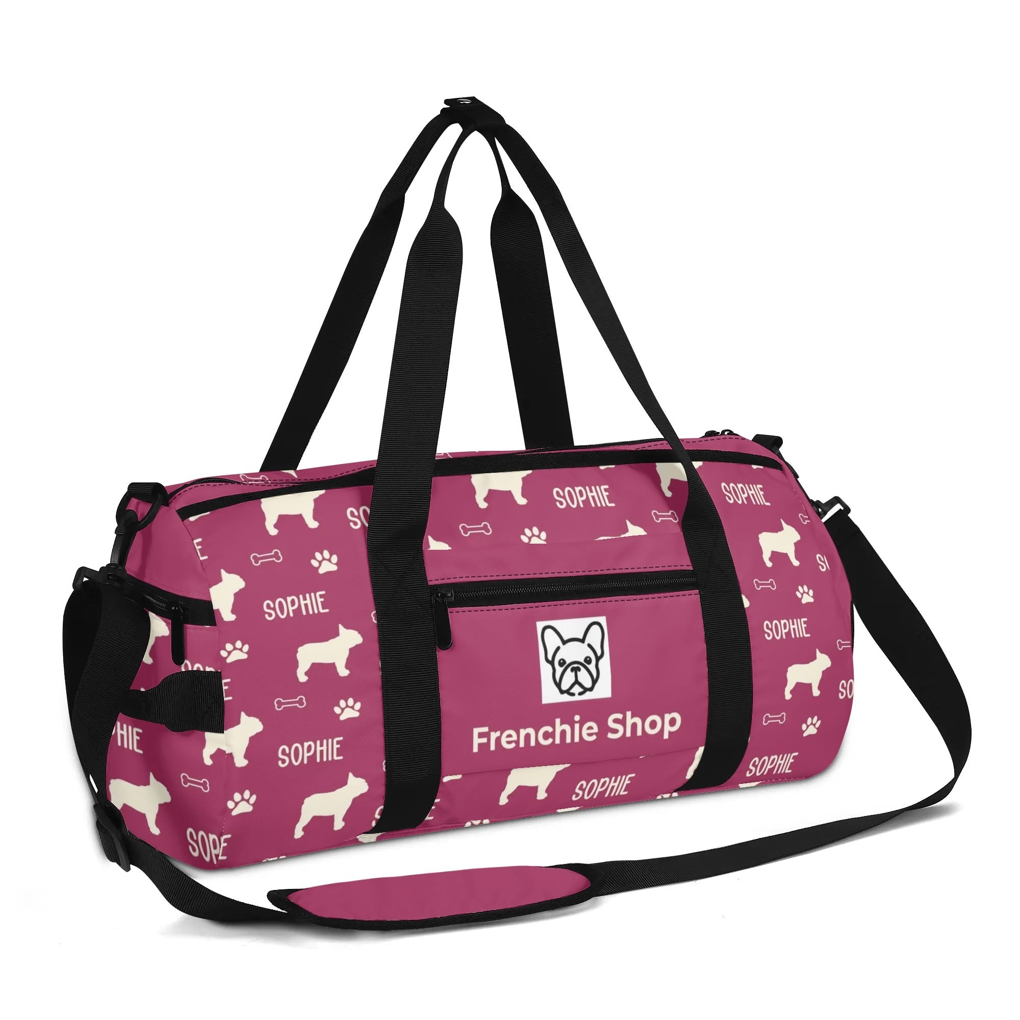 Street-Ready Personalized Gym Bag For Frenchie Lovers With Your Frenc...