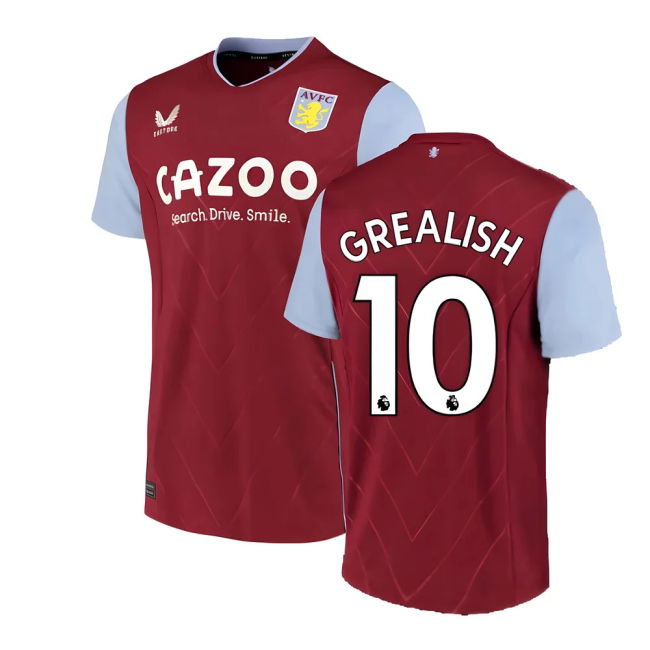 Iconic 2022-2023 Aston Villa Home Quick-Dry Exclusive GREALISH 10#703