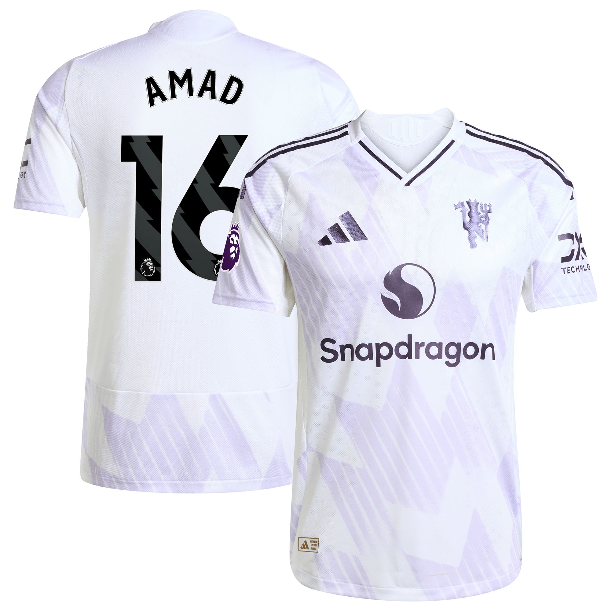 [SJH] Youth Amad Diallo Manchester United 2025/26 Away Authentic Player Jersey - White