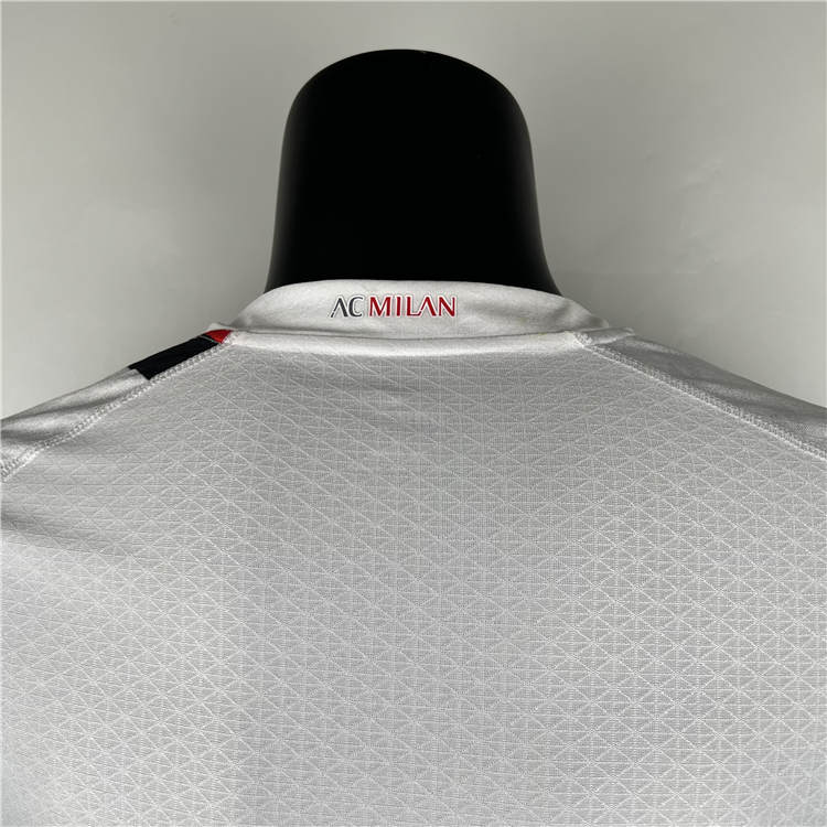 Moisture Wicking AC Milan Football Shirt 2324 Away White Soccer