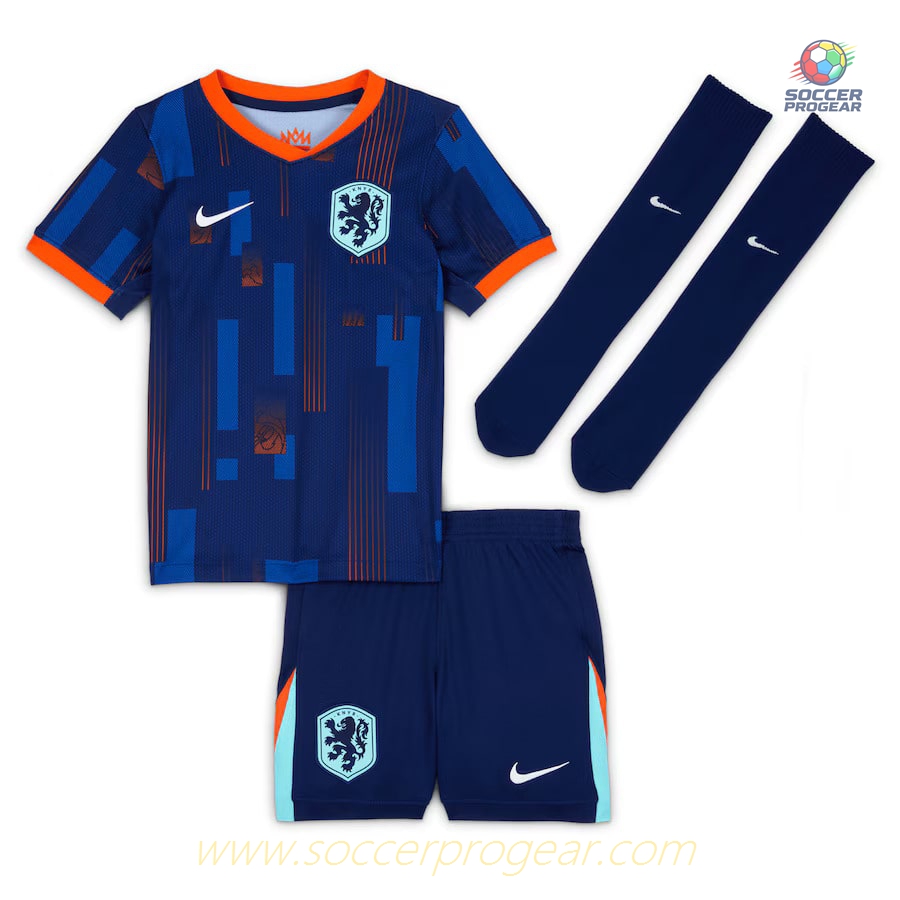 Netherlands Away Kids Football Kit Soccer Shirt 2024-2025 Season