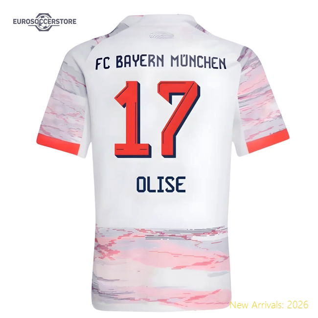Child-friendly Kids Football Team Olise Jersey 2025-2026 Stretchy
