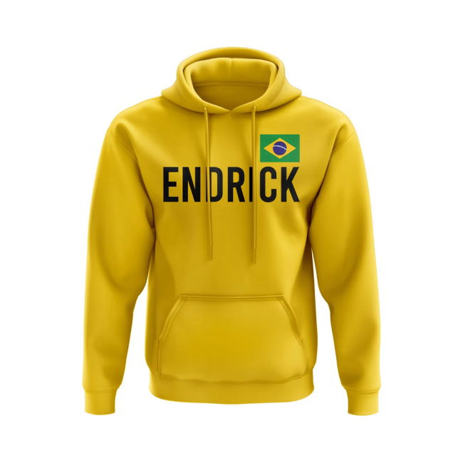 Replica Endrick Brazil Name Hoody (Yellow) Professional