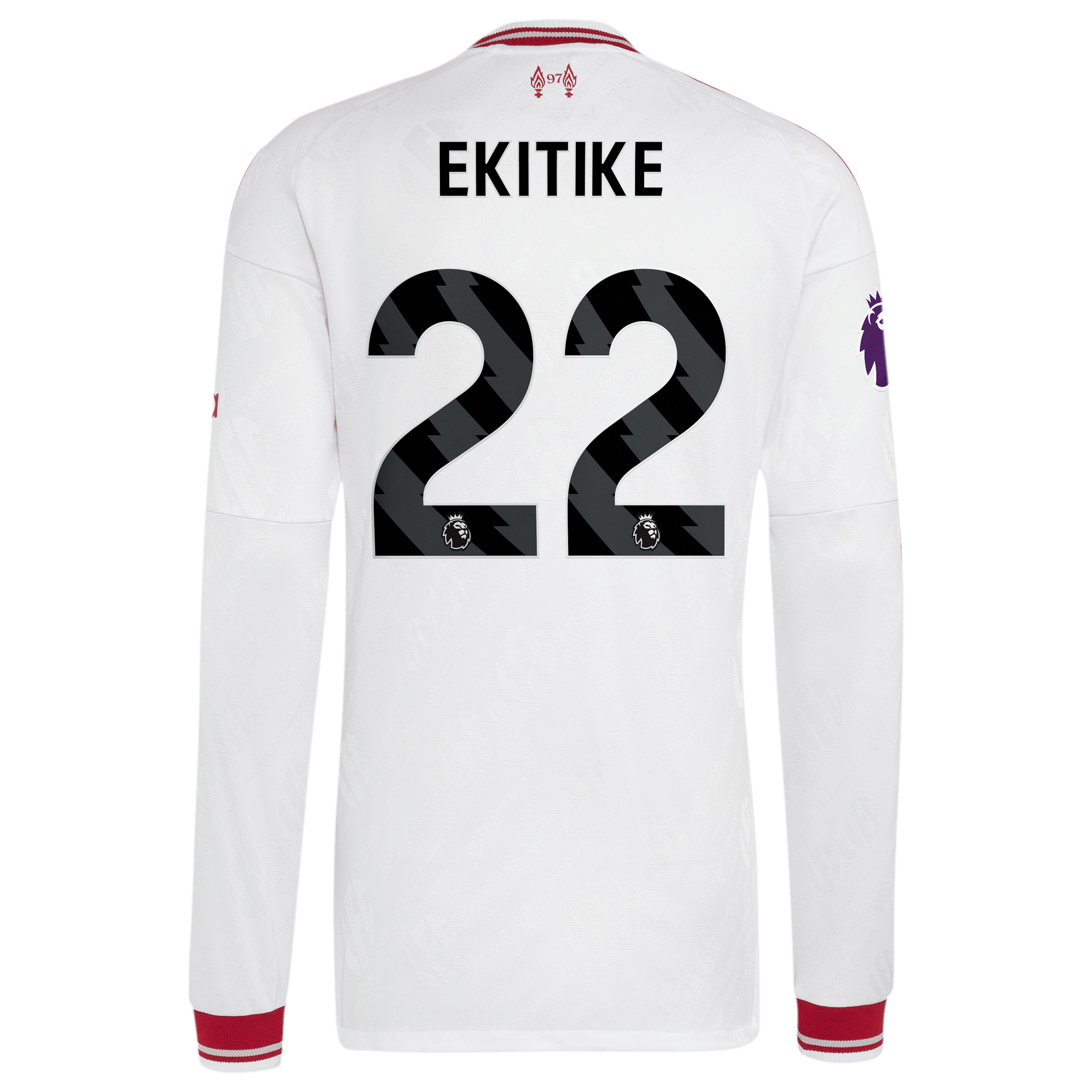 [SJH] Hugo Ekitike Liverpool 2026/27 Away On-Field Authentic Long Sleeve Jersey - White