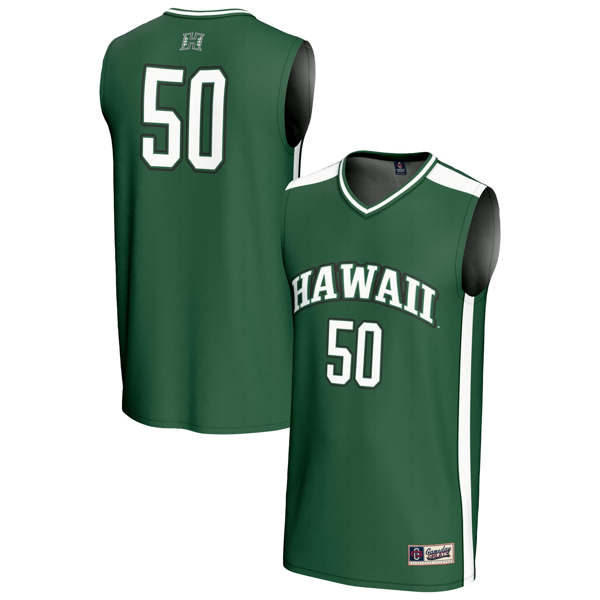 #50 Hawaii Rainbow Warriors GameDay Greats Unisex Lightweight Collegiate Basketball Fashion Jersey - Green