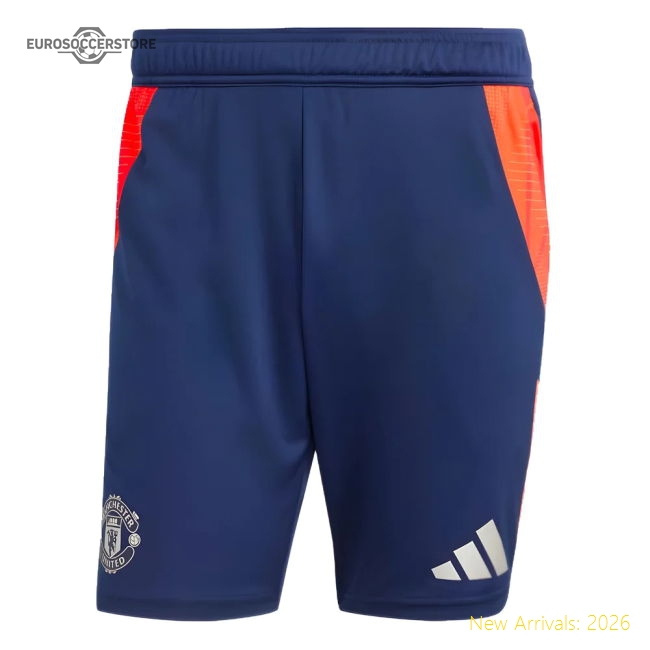 Authentic 2024-2025 Man Utd Training Shorts (night Indigo) - Premium