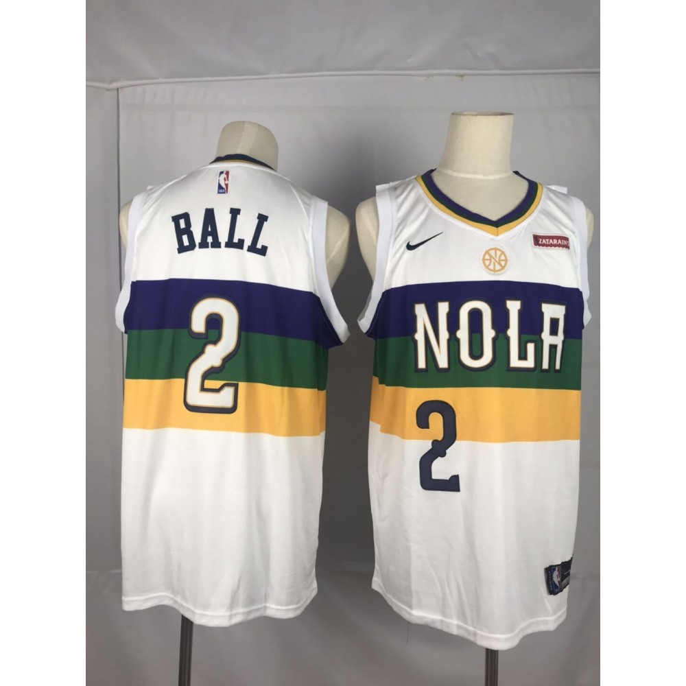 Fan Favorite Classic Men's NOP #2 Lonzo White Basketball Jersey